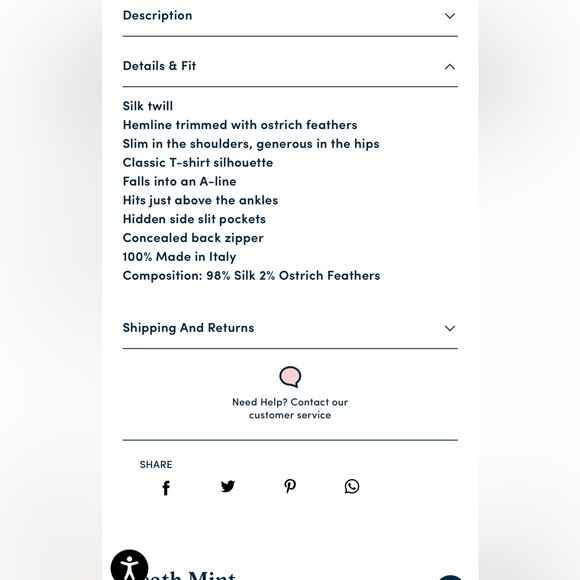 La double J swing dress with feather - Picture 9 of 9